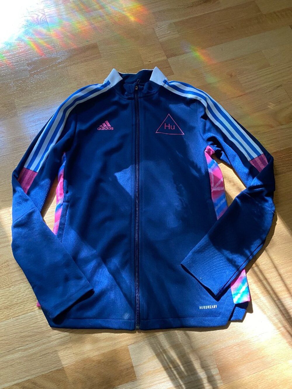 Adidas Jacket Womens S Blue Pharrell Williams Human Race Full Zip Track Coat